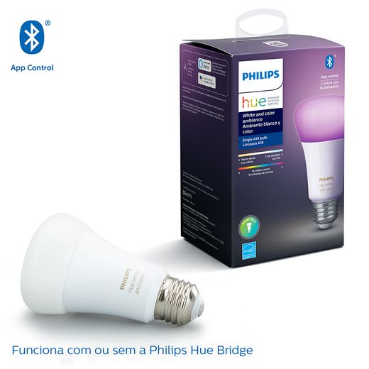 Philips Hue Lâmpada Inteligente 9W WiFi e Bluetooth base E27 Menor preço em Philips Hue Lâmpada Inteligente 9W WiFi e Bluetooth base E27