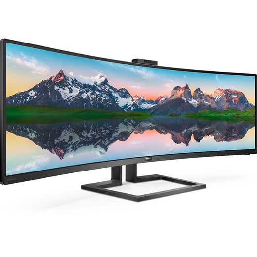 Menor preço em Monitor Philips SuperUltraWide 49" QHD Hello Webcam USB-C 499P9H
