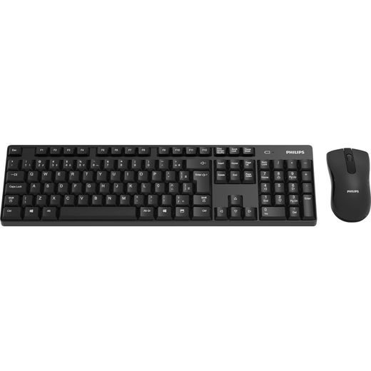 Kit Teclado e Mouse Sem Fio Philips SPT6501B Menor preço em Kit Teclado e Mouse Sem Fio Philips SPT6501B