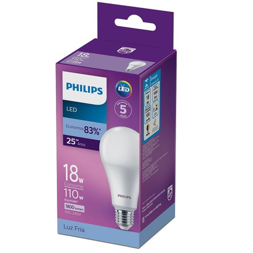 Lâmpada Led Philips Bulbo A75 18W 1800 Lúmens Bivolt - E27 Menor preço em Lâmpada Led Philips Bulbo A75 18W 1800 Lúmens Bivolt - E27