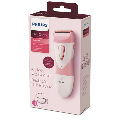 Aparador de Pelos Philips SatinShave Essential - HP6306/00 Feminino 1  Velocidade com Acessórios - Aparador de Pelos, Barba e Cabelo - Magazine  Luiza