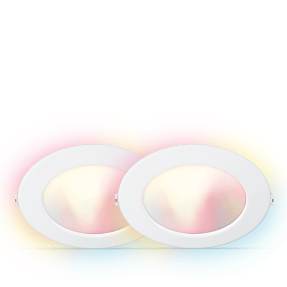 Kit 2 Luminárias WiZ Painel Downlight Inteligente Embutir redondo 750