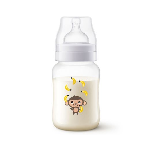 Mamadeira Anti-Cólica Clássica Macaco 260ml Avent - SCF821/11 Menor preço em Mamadeira Anti-Cólica Clássica Macaco 260ml Avent - SCF821/11